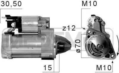 Produktbild von ERA 220670A Starter Anlasser 1,7kW passend für MERCEDES-BENZ C-Klasse Limousine (W204) 12V