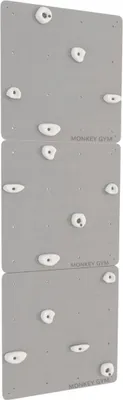 Produktbild von Kletterwand Quadrat 3 grau - weiße Griffe