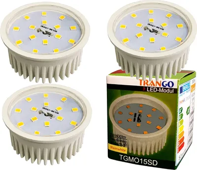 Produktbild von 3er Set 5 Watt LED Modul in 3 Stufen dimmbar nur 30mm Einbautiefe 3000 K