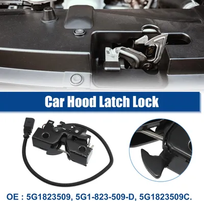 Image de Voiture Capot Loquet Serrure Assemblage pour Volkswagen Golf - 1 pcs Noir