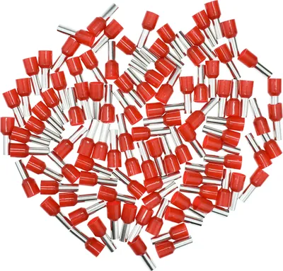 Produktbild von Aderendhülsen 10mm² (rot), isoliert, 100 Stück