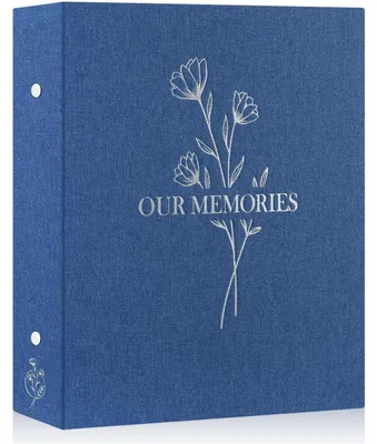 Productafbeelding van Fotoalbum, insteekalbum, 10x15 cm, blauw, linnen, voor 400 foto's, portretformaat