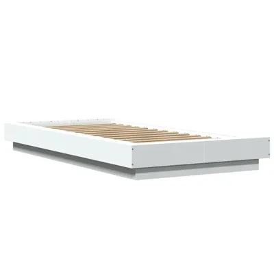 Produktbild von Bettgestell mit LED Weiß 90x190 cm Holzwerkstoff
