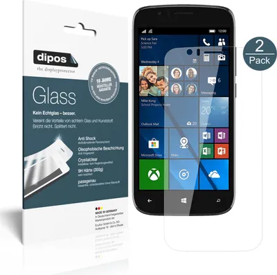 Produktbild von 2x dipos Glass klar Wileyfox Pro