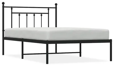 Obrázek produktu pro vidaXL Postel s čelem kovová černá 100x200 cm