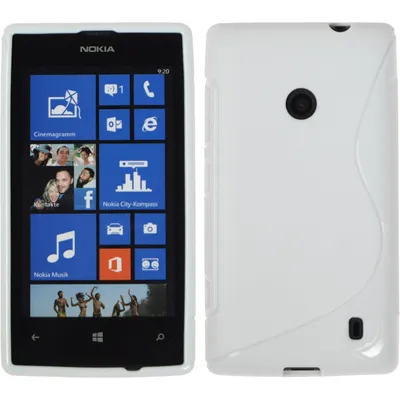 Produktbild von PhoneNatic Case kompatibel mit  Nokia Lumia 520 - weiß Silikon Hülle S-Style + 2 Schutzfolien