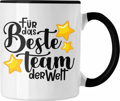 Produktbild von Trendation - Team Tasse Geschenk Lustige Geschenkidee Angestellte Teammitglied Arbeit Teamgeist Für Das Beste Team Der Welt (Schwarz)