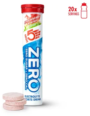 Produktbild von HIGH5 ZERO Erdbeere & Kiwi Elektrolyt Brausetabletten, zuckerfrei, 20 Tabletten