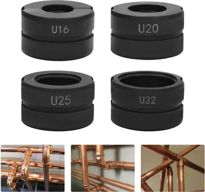 Produktbild von Pressbacke - U-Kontur - 16/20/25/32 mm - Für Kupferrohre - Legierter Stahl - Schwarz