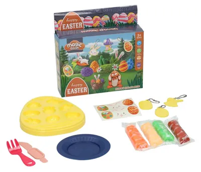 Produktbild von Osterbasteln mit Knete – 4 Farben Knete