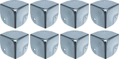 Produktbild von HMF 14966-09 Eckenschutz für Koffer, 8 Stück, 40 x 40 mm, Silber verzinkt