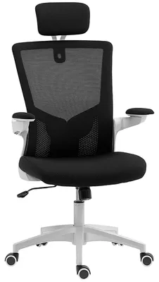 Produktbild von Ergonomischer Bš¹rostuhl, Schreibtischstuhl, verstellbare Armlehnen, Lendenwirbelstš¹tze, Kopfstš¹tze, 60 x 63 x 120 cm, schwarz