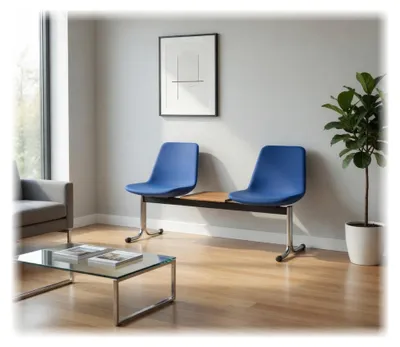 Productafbeelding van Modern bezoekersstoel set, blauw, schommelstoel, geschikt voor wachtkamers