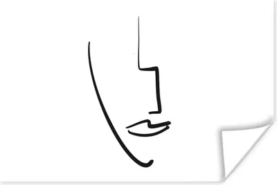 Produktbild von MuchoWow® Poster Gesicht - Frau - Abstrakt 120x80 cm - Bilder