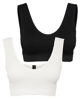 Produktbild von VERO MODA Bustier BH mit Cups 2-er Stück Pack ohne Bügel Ripp Soft Bra Top VMAGNES Größe: M-L