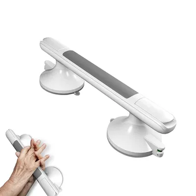 Produktbild von Stützgriffe, Haltegriffe für Senioren, Haltegriff Dusche Ohne Bohren, Haltegriff mit Saugnapf, Haltegriffe für Bad, Badewannengriff, Duschgriff, 33cm