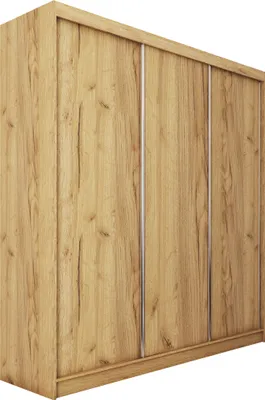 Produktbild von Masseno Schiebetürenschrank SOFIA 180 cm Kleiderschrank Schlafzimmer Schrank 3-türig Eiche Artisan