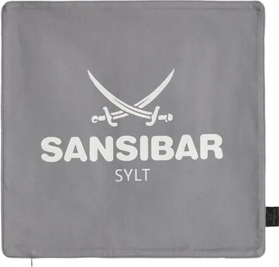 Produktbild von Sansibar Kissenbezug Kissenhülle, 45x45 cm, 100% Baumwolle, frost grey/offwhite