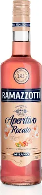Produktbild von Ramazzotti Aperitivo Rosato mit Aromen von Hibiskus und Orangenblüten Milano Italien | 15 % vol | 0,7 l
