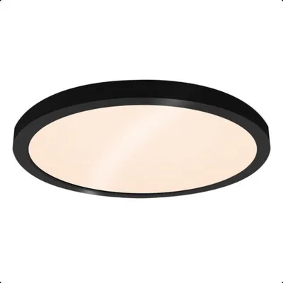 Produktbild von Goliving Deckenleuchte Schwarz - Led - Extra dünn - Warmweißes Licht - Schlafzimmer - Wohnzimmer - 30x30x2.1cm