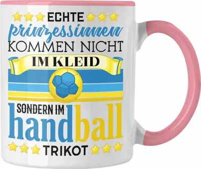 Produktbild von Trendation - Handball Geschenk Frauen Tasse Spruch Handball-Spielerin Geschenkidee (Rosa)