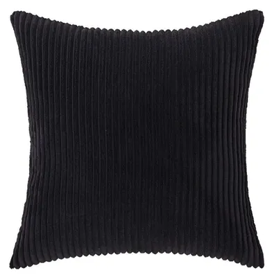 Immagine prodotto di Set di 2 federe per cuscini in velluto, 50x50 cm, colore nero