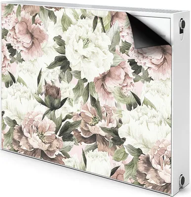 Produktbild von Magnet Verkleidung Abdeckung Heizkörperabdeckung Heizkörperabdeckung 80x60 cm  - Vintage, Blumenstrauß, Rosa