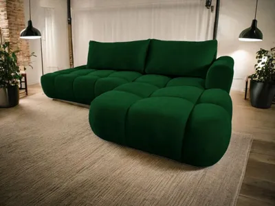 Obrázok produktu pre Rohová sedacia súprava Milano Wolke 280x165 s funkciou spánku lôžko box zelená Monolit 37 pravý