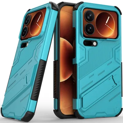 Produktbild von Armor Hülle für Xiaomi 17 Pro Hybrid PC TPU Bumper Stoßfestes Schutzhülle mit Standfunktion Blau