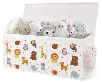 Produktbild von Aufbewahrungsbox mit Deckel für Kinder, 96 x 32 x 40 cm