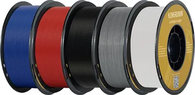Zdjęcie produktu dla KINGROON PETG Filament do drukarek 3D 1,75 mm 5 kg czarny/biały/szary/czerwony/ciemnoniebieski Wysoka wytrzymałość Bez pęcherzyków Precyzyjny druk Łatwy w druku