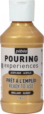 Obrázok produktu pre Lesklá akrylová farba na vylievanie - Zlatá - 118 ml