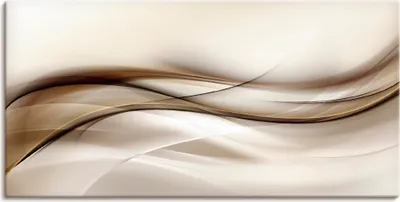 Produktbild von ARTland Leinwandbild Braune abstrakte Welle Größe: 150x75 cm