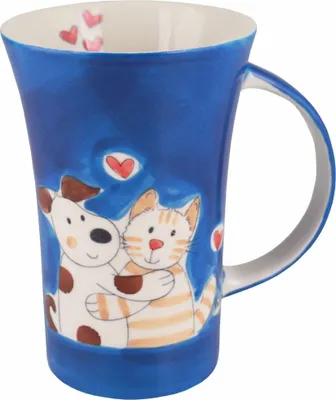 Produktbild von Mila Keramik-Becher Coffee-Pot Cat & Dog Love | ca. 500 ml