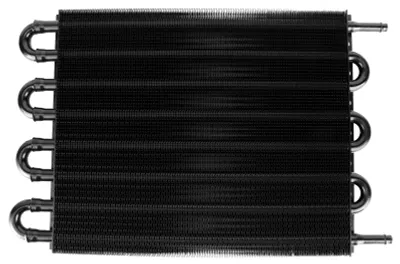 Image de Refroidisseur d'huile de transmission universel OC?1405, 8 rangées, pour véhicules d'un poids total autorisé de 26 000 lb, pièces en aluminium avec tuyaux