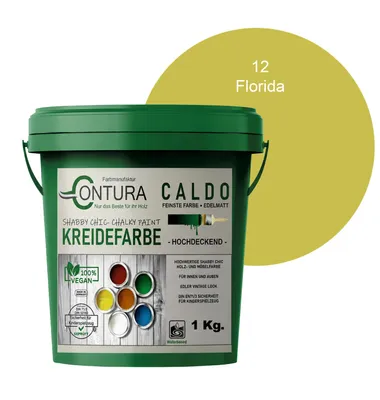 Produktbild von Contura BeGreen 1Kg. Kreidefarbe Shabby Chic Möbellack - 12 Florida
