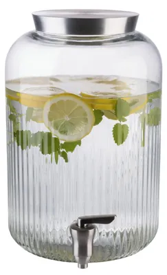 Getränkespender 7 l, Glas, transparent, mit Zapfhahn