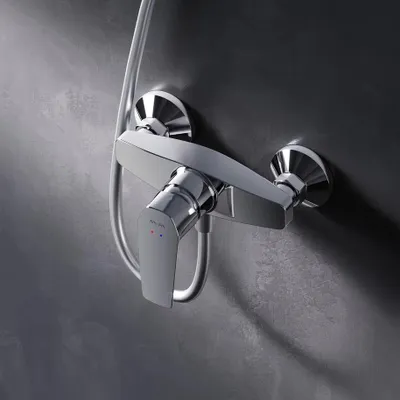 Productafbeelding van AM.PM Douchekraan, monomandgreep, chroom. Mengkraan voor douche, douchearmatuur, douchebatterij, waterkraan voor badkamer, mengkraan voor douche