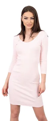 Produktbild von Figurbetontes Kleid mit puderrosa Ausschnitt