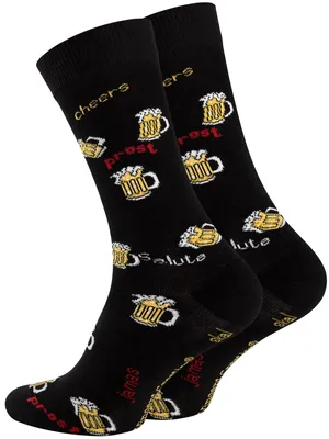 Produktbild von Vincent Creation® Bunte Fun Socken Farbenfrohe Freizeitsocken Damen & Herren 41-45 Bier