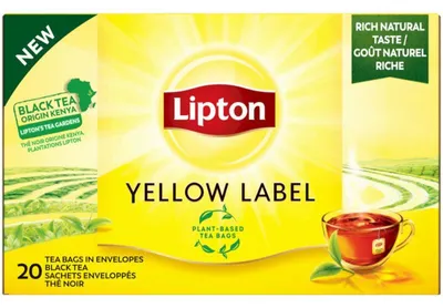 Produktbild von Lipton Schwarzer Tee Yellow Label, 30 g – Aromatischer schwarzer Tee