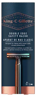 Obrázek produktu pro Gillette - King Double Edge Safety Razor - Shaver + 5 spare blades