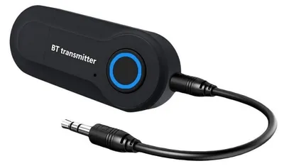 Immagine prodotto di Adattatore Audio Bluetooth Techstar® T12, Bluetooth 5.0, Microfono Integrato, AUX 3.5 mm, Hands Free, per PC/TV/Auto, Nero