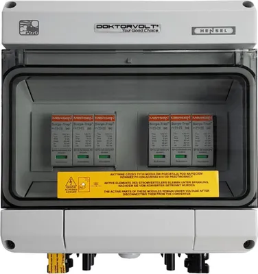Immagine prodotto di Scatola di giunzione solare PV DC 1000V T1 T2 40kA 2 fili 4mm Connettore Doktorvolt 4579