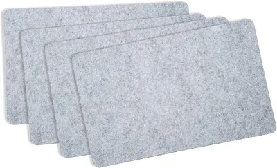 Produktbild von Kesper 77641 -- 4er Set Platzset in hellgrau in Filzoptik 45 x 30 x 0,1 cm