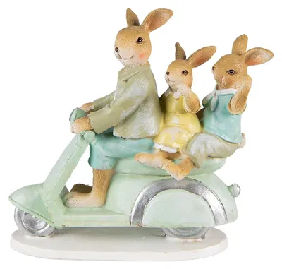 Produktbild von Clayre & Eef Figur Kaninchen 15 cm Grün Braun Polyresin