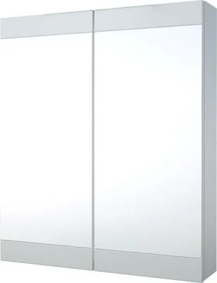 Produktbild von Bad - Spiegelschrank Eluru 01, Farbe: Weiß glänzend – 70 x 60 x 14 cm (H x B x T)