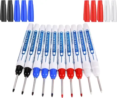 Imagen del producto de Marcador, 10 unidades, punta de 30 mm, para marcas permanentes, ideal para marcar en agujeros profundos