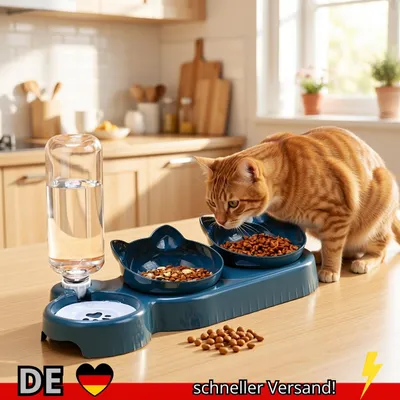 Produktbild von Katzen Wassernapf mit Wasserzufuhr 3-in-1 Ergonomisch