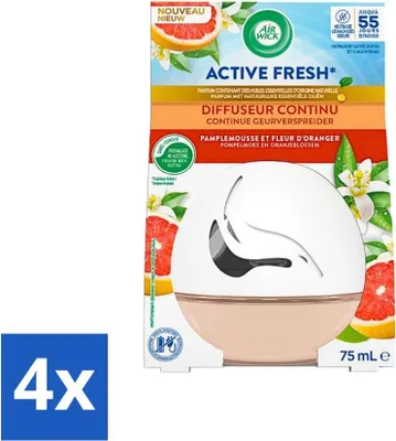 Produktbild von Air Wick Decosphere – Lufterfrischer – Grapefruit & Orangenblüte – 75 g - Vorteilspack - 4 Stücke